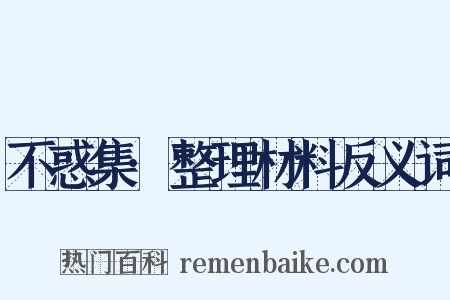 不惑集·整理材料反义词是什么意思的图片